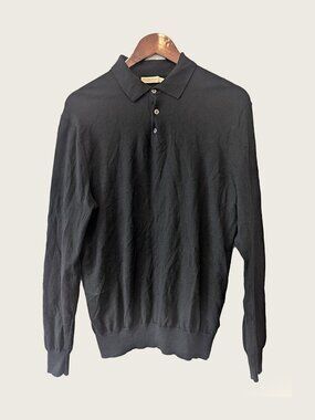 SUITSUPPLY - 100% Wool buttoned sweater - Sz XL